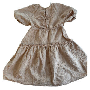 Girls Zara Dress Size 7 Peach Short Sleeve